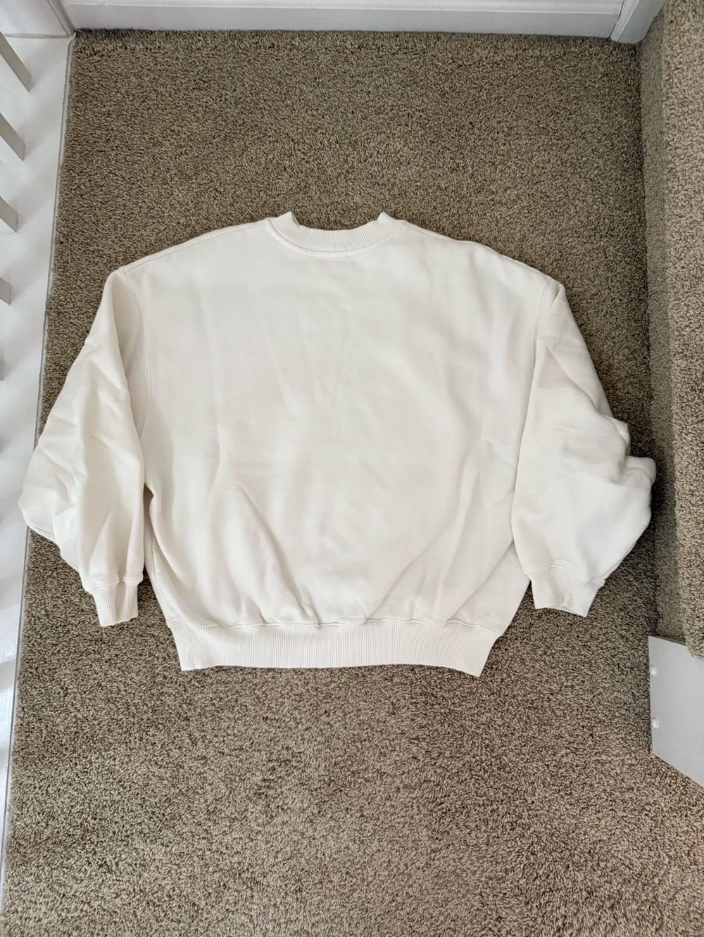 Anine Bing Jaci Sweatshirt Monogram Ivory Size M - Picture 5 of 5